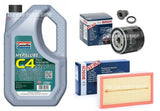 BOSCH SERVICE KIT FITS NISSAN NV200 1.5 DCI MK1 BOSCH AIR OIL FILTER & 5L C4 OIL