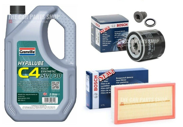 BOSCH SERVICE KIT FITS NISSAN NV200 1.5 DCI MK1 BOSCH AIR OIL FILTER & 5L C4 OIL