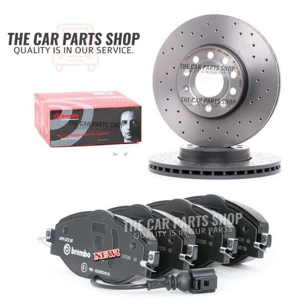 FRONT BREMBO XTRA DISCS & BREMBO PADS FOR VW CADDY C20 TDI STARTLINE MK4