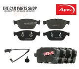 FOR AUDI SQ5 APEC FRONT & REAR BRAKE PADS SET WITH FRONT AXLE SENSOR