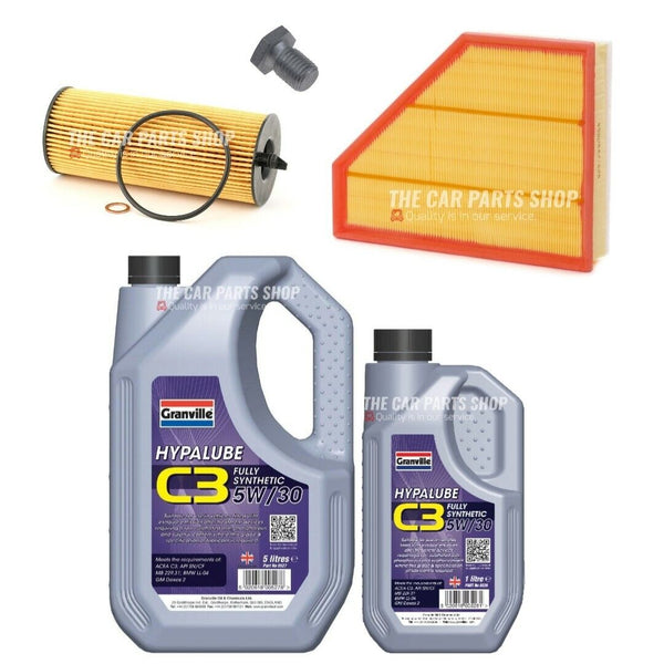 SERVICE KIT FOR BMW 118D 2.0 2010 DIESEL 6L GRANVILLE C3 + OIL FILTER AIR FILTER