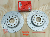 TO FIT SKODA OCTAVIA MK2 TDI COATED REAR DRILLED BRAKE DISCS 272MM & TRW PADS