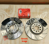 TO FIT SKODA OCTAVIA MK2 TDI REAR DRILLED BRAKE DISCS AND TRW BRAKE PADS