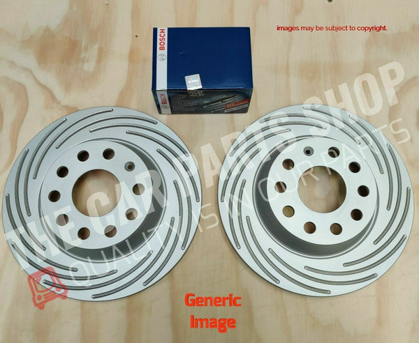TO FIT SKODA OCTAVIA MK2 TDI FULLY COATED SLOTTED FRONT DISCS & BOSCH FRONT PADS