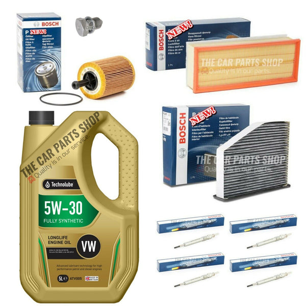 BOSCH GLOW PLUGS AND BOSCH SERVICE KIT FOR AUDI A3 2.0 TDI MK2 NEW