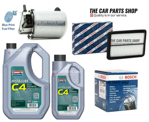 FITS NISSAN QASHQAI 1.6 DCI J11 BOSCH SERVICE KIT 6L C4 5W30 + AIR OIL FUEL KIT