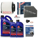 FITS AUDI SQ5 3.0 TDI 12-16 BOSCH SERVICE KIT 7L MILLERS & AIR OIL CARBON CABIN