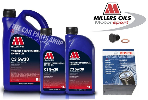 FITS AUDI SQ5 3.0 TDI 12-16 BOSCH SERVICE KIT BOSCH FILTER & MILLERS OIL 7 LITRE