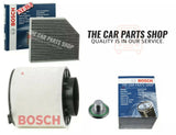 BOSCH SERVICE FILTER KIT FOR AUDI SQ5 3.0 TDI 12-16 AIR POLLEN OIL & PLUG