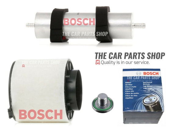 BOSCH SERVICE FILTER KIT FOR AUDI SQ5 3.0 TDI 12-16 FUEL OIL AIR BOSCH SUMP PLUG