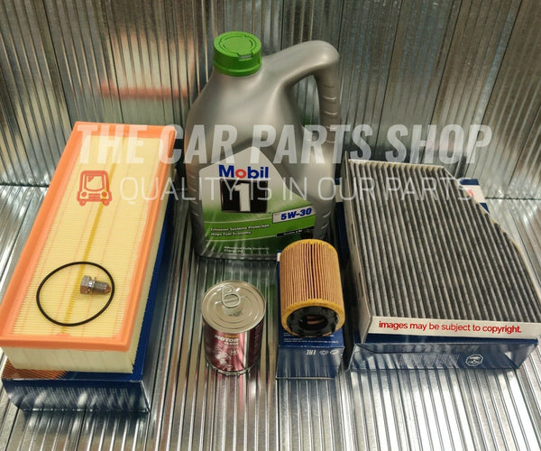 FITS VW EOS 1.4 TSI 2008-2015 MOBIL SERVICE KIT WITH BOSCH CABIN AIR OIL & PLUG