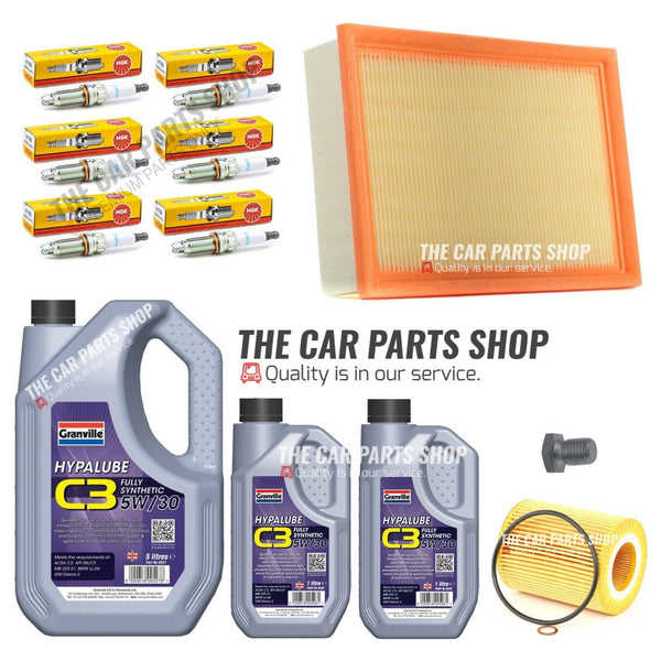FOR BMW 330i CLUBSPORT E46 SERVICE KIT AIR FILTER OIL FILTER NGK PLUGS + 7L OIL