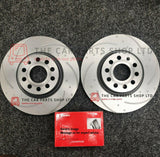 TO FIT AUDI A3 2.0 TDI MK2 FRONT BRAKE DISCS DIMPLED AND GROOVED & BREMBO PADS