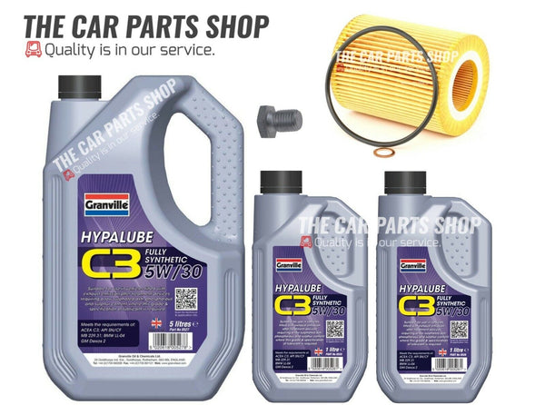 FOR BMW 330i CLUBSPORT E46 SERVICE KIT 7L GRANVILLE HYPALUBE & OIL FILTER PLUG