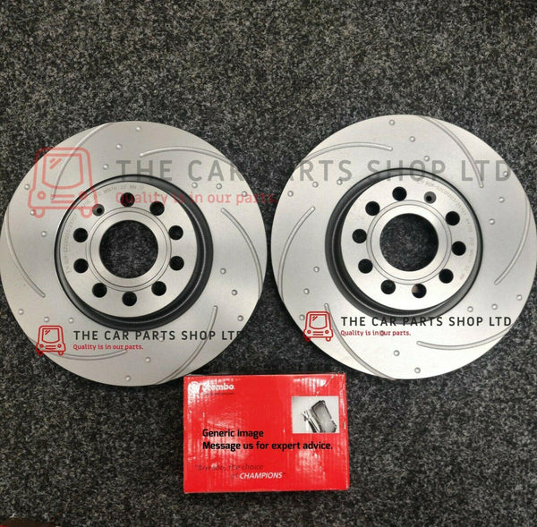 TO FIT AUDI A3 2.0 TDI MK2 DIMPLED & GROOVED REAR BRAKE DISCS & BREMBO PADS