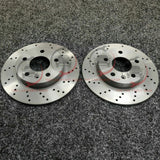 TO FIT AUDI A3 2.0 TDI MK2 REAR DRILLED BRAKE DISCS BRAND NEW 260MM