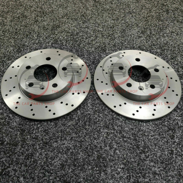 TO FIT AUDI A3 2.0 TDI MK2 REAR DRILLED BRAKE DISCS BRAND NEW 260MM