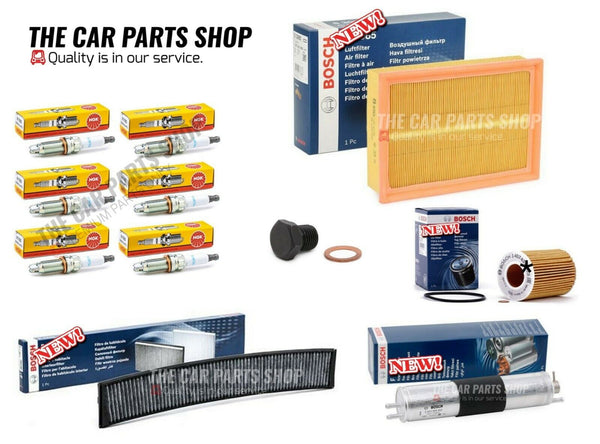 BOSCH SERVICE FILTER KIT FITS BMW 330i E46 PETROL BOSCH FILTERS & NGK PLUGS x 6