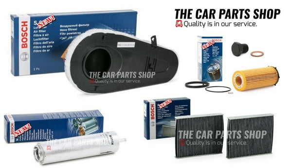 BOSCH SERVICE FILTER KIT FOR BMW 530D GT F07 ALL 4 NEW FILTERS & SUMP PLUG