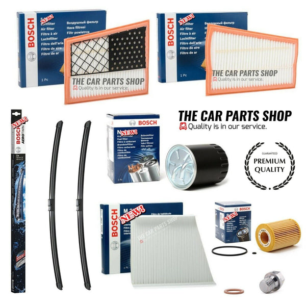 FULL BOSCH SERVICE FILTERS KIT AND FRONT WIPERS PAIR FOR MERCEDES E320
