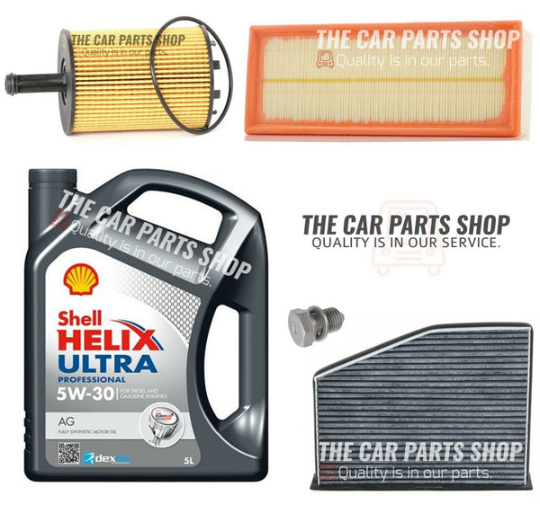 SERVICE KIT FOR SKODA OCTAVIA 1.9 TDI (BKC) 5L SHELL & OIL AIR POLLEN CARBON KIT