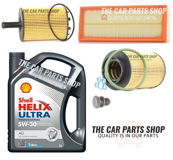 SERVICE KIT FOR SKODA OCTAVIA 1.9 TDI (BKC) FUEL OIL AIR & SHELL 5W30 5L & PLUG