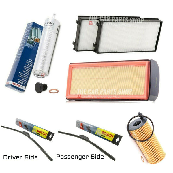 FOR BMW X6 3.0 DIESEL F16 FRONT BOSCH WIPERS & FULL SERVICE FILTER KIT