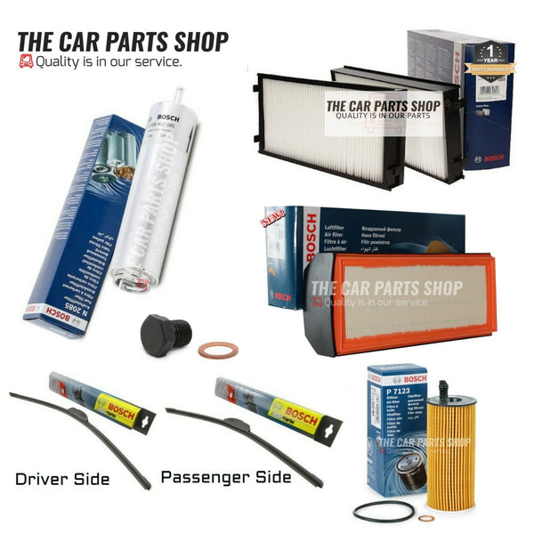 FITS BMW X6 3.0 F16 2014> BOSCH SERVICE FILTER KIT & 2 NEW FRONT BOSCH WIPERS