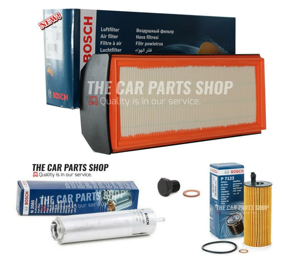 FITS BMW X6 3.0 F16 2014> BOSCH SERVICE FILTER KIT FUEL OIL AIR IN BOSCH & PLUG