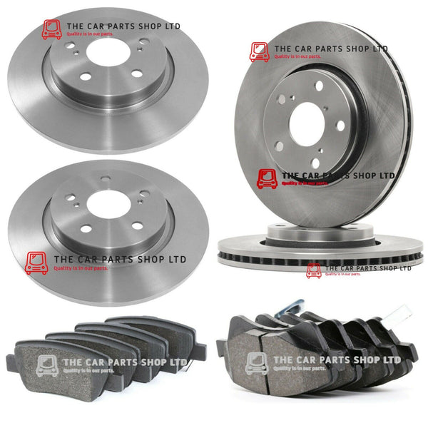FRONT & REAR DISCS & PADS FOR TOYOTA AVENSIS 2.0 D-4D MK3 2008> 320MM & 290MM