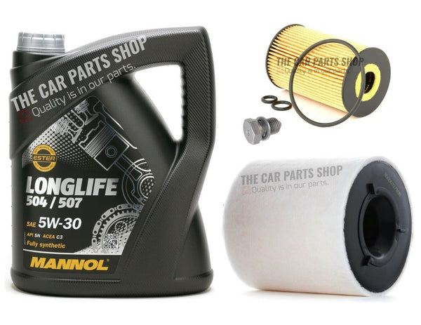 FITS SKODA FABIA 1.6 TDI 10-15 SERVICE KIT 5L 504-507 OIL & AIR OIL FILTER KIT