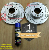 FOR VW SCIROCCO R MK3 FULLY COATED REAR DRILLED AND GROOVED BRAKE DISCS 310MM