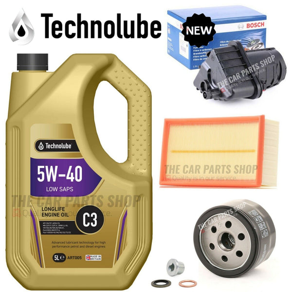 FOR RENAULT CLIO 1.5 DCI DIESEL SERVICE KIT NEW FUEL OIL AIR FILTER & 5W40 5L
