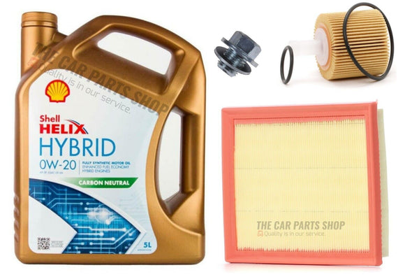 FOR TOYOTA PRIUS 1.8 HYBRID SERVICE KIT 5L 0W20 HYBRID & AIR OIL FILTER SET