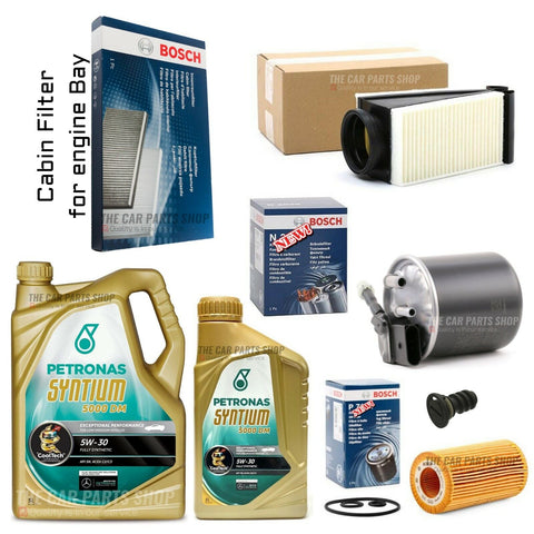 FOR MERCEDES C220 AMG LINE S205 2014-18 FULL BOSCH SERVICE KIT WITH 6L PETRONAS