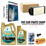 FOR MERCEDES C220 AMG LINE S205 2014-18 BOSCH SERVICE KIT 6L PETRONAS 3 FILTERS