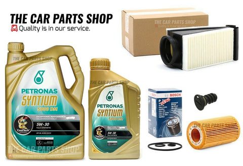 FOR MERCEDES C220 S205 2014-18 BOSCH SERVICE KIT PETRONAS 5W30 6L & AIR OIL KIT