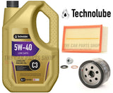 FOR RENAULT CLIO 1.5 DCI DIESEL SERVICE KIT 5L 5W40 + AIR AND OIL FILTER & PLUG