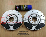 FOR VW SCIROCCO R MK3 DRILLED REAR DISCS 310MM & REAR PADS BRAND NEW