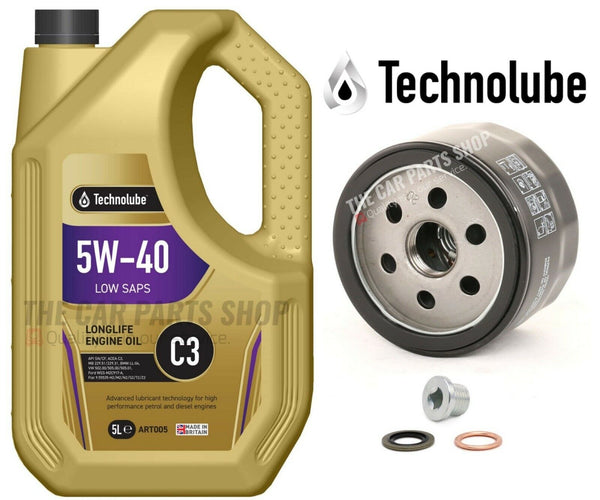 FOR RENAULT CLIO 1.5 DCI DIESEL SERVICE KIT 5L 5W40 AND OIL FILTER SUMP PLUG
