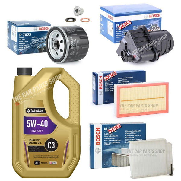 FULL BOSCH SERVICE KIT FITS RENAULT CLIO 1.5 DCI 09-11 (DIESEL)