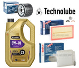 BOSCH SERVICE KIT FITS RENAULT CLIO 1.5 DCI 09-11 5L 5W40 & BOSCH AIR OIL CABIN