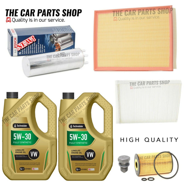 FOR VW TRANSPORTER 2.5 TDI MK5 T30 FULL SERVICE KIT 10L OIL & ALL FILTERS PLUG
