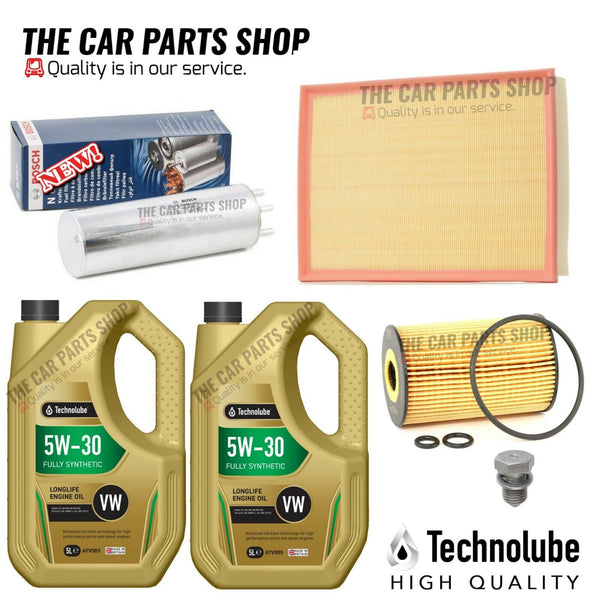 FOR VW TRANSPORTER 2.5 TDI MK5 T30 SERVICE KIT AIR OIL FUEL & 10L 5W30 MOTOR OIL