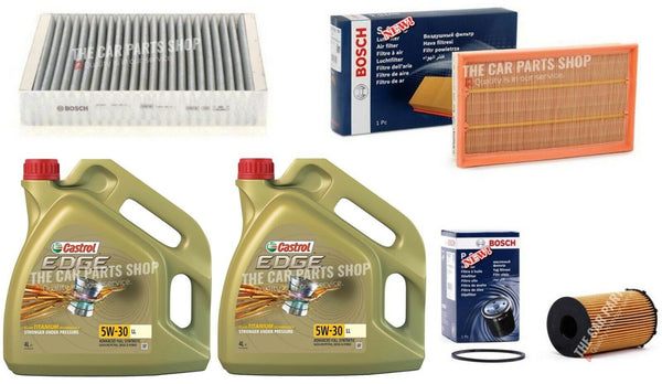 BOSCH SERVICE KIT FOR JAGUAR S TYPE 2.7D WITH 8 LITRES CASTROL EDGE 5W30