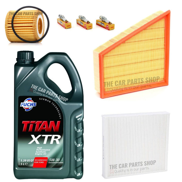 FOR SKODA FABIA MK2 1.2 PETROL 07  SERVICE KIT 5L 5W-30 OIL & FILTERS 3 SPARKS