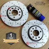 FOR VW SCIROCCO R MK3 REAR DRILLED COATED DISCS 310MM BRAND NEW SET