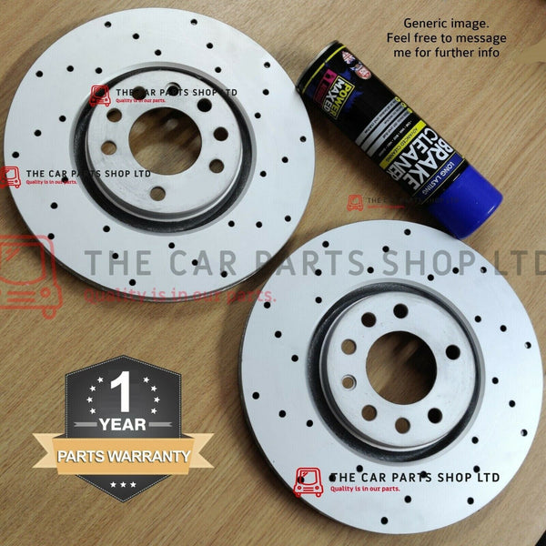 FOR VW SCIROCCO R MK3 REAR DRILLED COATED DISCS 310MM BRAND NEW SET