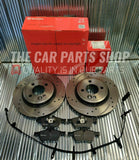 FOR MINI COOPER S R53 02-08 FRONT DRILLED GROOVED BREMBO DISCS 276MM BREMBO PADS