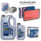BOSCH SERVICE KIT FOR MAZDA 6 MK2 WAGON 2.2 CiTD AIR FUEL OIL & 6L OIL 5W30 NEW